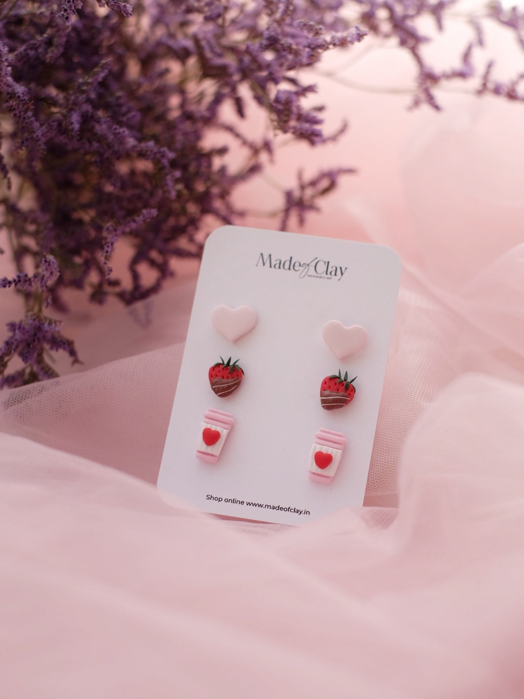 Valentine's Mini Studs (Pink Heart, Chocolate Strawberry, Love Latte)