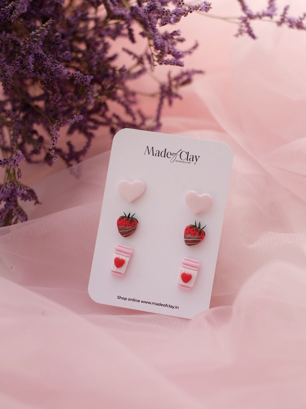 Valentine's Mini Studs (Pink Heart, Chocolate Strawberry, Love Latte)